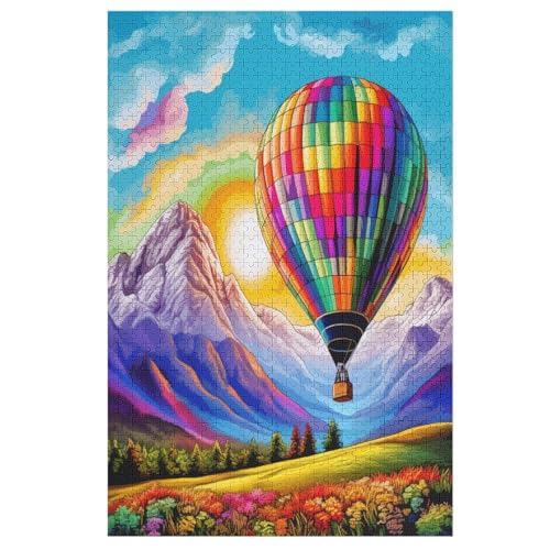 Puzzles Für Erwachsene, 1000 Teile, Heißluftballon, Kreative Holzpuzzles, Praktisches Spiel, Familiendekoration 78×53cm Puzzles Für Erwachsene, 1000 Teile, Heißluftballon, Kreative Holzpuzzles, Praktisches Spiel, Familiendekoration 78×53cm von LCWWW