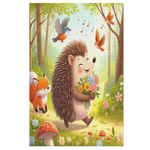 Puzzles Für Erwachsene, 1000 Teile, Igel, Kreative Holzpuzzles, Praktisches Spiel, Familiendekoration 78×53cm Puzzles Für Erwachsene, 1000 Teile, Igel, Kreative Holzpuzzles, Praktisches Spiel, Familiendekoration 78×53cm von LCWWW