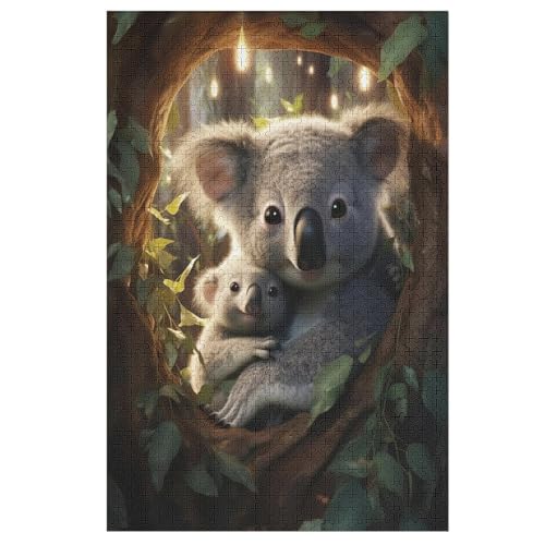 Puzzles Für Erwachsene, 1000 Teile, Koala, Kreative Holzpuzzles, Praktisches Spiel, Familiendekoration 78×53cm Puzzles Für Erwachsene, 1000 Teile, Koala, Kreative Holzpuzzles, Praktisches Spiel, Familiendekoration 78×53cm von LCWWW