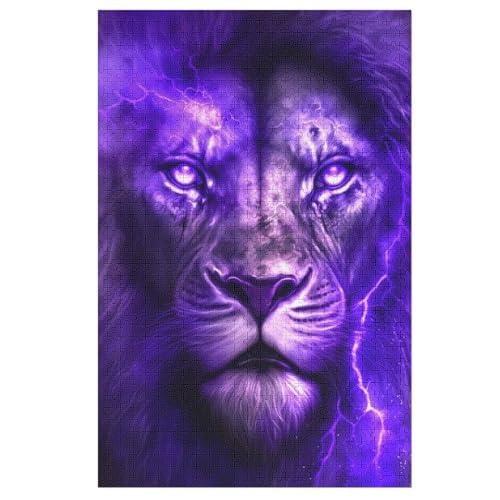 Puzzles Für Erwachsene, 1000 Teile, Löwe Portrait, Kreative Holzpuzzles, Praktisches Spiel, Familiendekoration 78×53cm Puzzles Für Erwachsene, 1000 Teile, Löwe Portrait, Kreative Holzpuzzles, Praktisches Spiel, Familiendekoration 78×53cm von LCWWW
