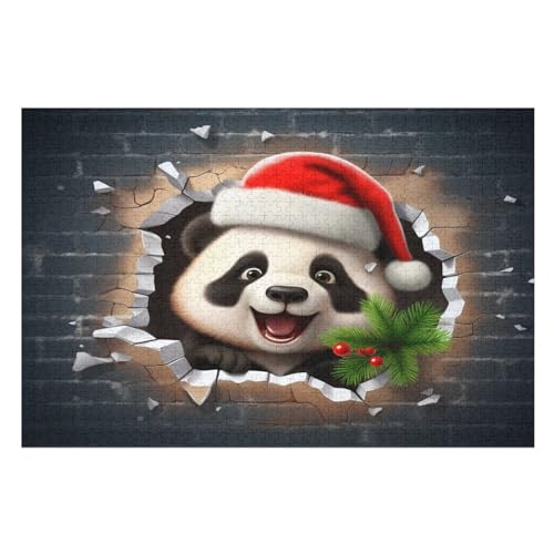 Puzzles Für Erwachsene, 1000 Teile, Panda, Kreative Holzpuzzles, Praktisches Spiel, Familiendekoration （75×50cm） von LCWWW