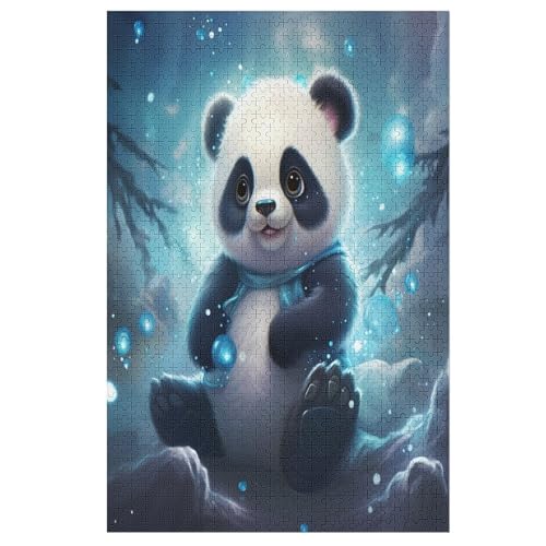Puzzles Für Erwachsene, 1000 Teile, Panda, Kreative Holzpuzzles, Praktisches Spiel, Familiendekoration 78×53cm von LCWWW