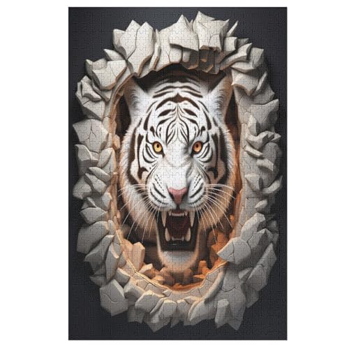 Puzzles Für Erwachsene, 1000 Teile, Tiger, Kreative Holzpuzzles, Praktisches Spiel, Familiendekoration 78×53cm Puzzles Für Erwachsene, 1000 Teile, Tiger, Kreative Holzpuzzles, Praktisches Spiel, Familiendekoration 78×53cm von LCWWW