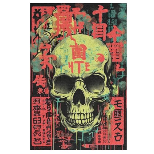 Puzzles Für Erwachsene, 1000 Teile, Totenkopf, Kreative Holzpuzzles, Praktisches Spiel, Familiendekoration 78×53cm Puzzles Für Erwachsene, 1000 Teile, Totenkopf, Kreative Holzpuzzles, Praktisches Spiel, Familiendekoration 78×53cm von LCWWW