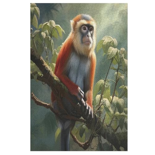 Puzzles Für Erwachsene, AFFE Puzzle, 1000 Teile, Kreatives, Geistiges Spielzeug, Kinder, Montagespiele 78×53cm von LCWWW