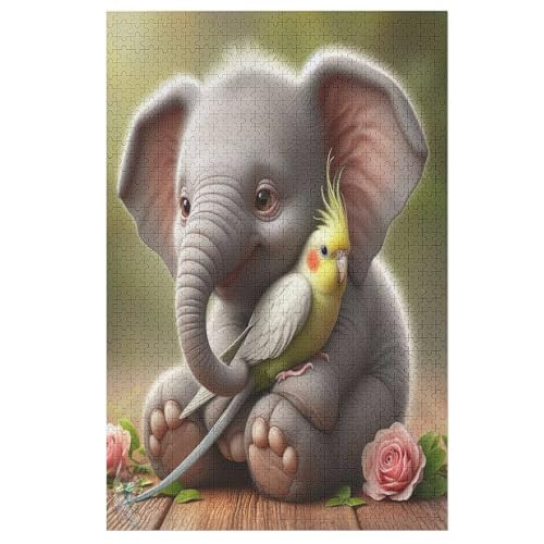 Puzzles Für Erwachsene, Elefant Puzzle, 1000 Teile, Kreatives, Geistiges Spielzeug, Kinder, Montagespiele 78×53cm von LCWWW