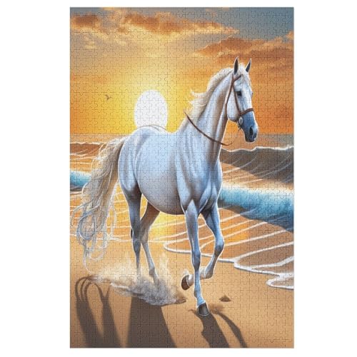 Puzzles Für Erwachsene, Horse Puzzle, 1000 Teile, Kreatives, Geistiges Spielzeug, Kinder, Montagespiele 78×53cm von LCWWW