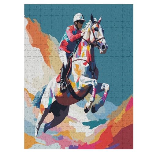 Puzzles Für Erwachsene, Horse Racing Puzzle, 500 Teile, Kreatives, Geistiges Spielzeug, Kinder, Montagespiele 55×41cm Puzzles Für Erwachsene, Horse Racing Puzzle, 500 Teile, Kreatives, Geistiges Spielzeug, Kinder, Montagespiele 55×41cm von LCWWW