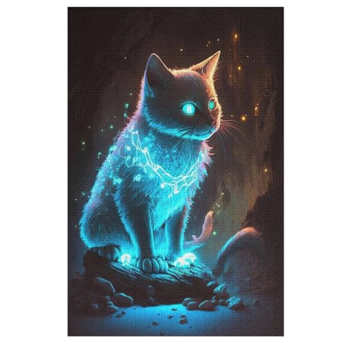 Puzzles Für Erwachsene, Katze Puzzle, 1000 Teile, Kreatives, Geistiges Spielzeug, Kinder, Montagespiele 78×53cm Puzzles Für Erwachsene, Katze Puzzle, 1000 Teile, Kreatives, Geistiges Spielzeug, Kinder, Montagespiele 78×53cm von LCWWW