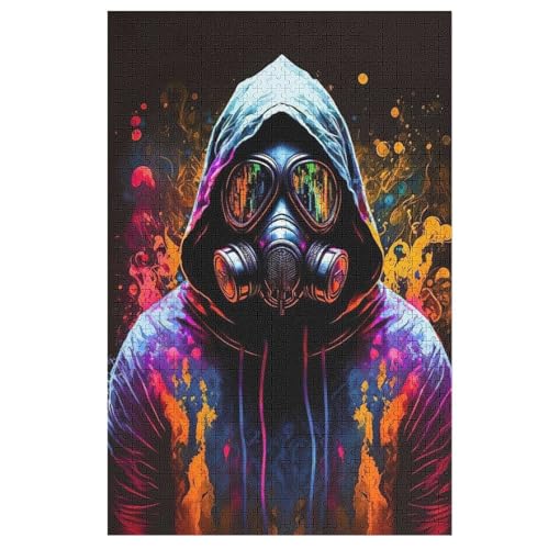 Puzzles Für Erwachsene, Maskierter Mann Puzzle, 1000 Teile, Kreatives, Geistiges Spielzeug, Kinder, Montagespiele 78×53cm Puzzles Für Erwachsene, Maskierter Mann Puzzle, 1000 Teile, Kreatives, Geistiges Spielzeug, Kinder, Montagespiele 78×53cm von LCWWW