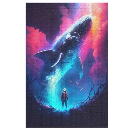 Puzzles Für Erwachsene, Wal Puzzle, 1000 Teile, Kreatives, Geistiges Spielzeug, Kinder, Montagespiele 78×53cm von LCWWW