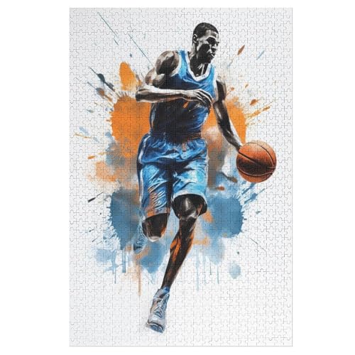 Puzzles Für Erwachsene Basketballsport,1000-teilige Puzzle Für Kinder Ab 12 Jahren, Holzpuzzles Für Die Heimdekoration, 78×53cm Puzzles Für Erwachsene Basketballsport,1000-teilige Puzzle Für Kinder Ab 12 Jahren, Holzpuzzles Für Die Heimdekoration, 78×53cm von LCWWW