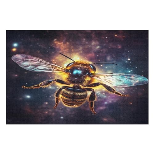 Puzzles Für Erwachsene Biene,1000-teilige Puzzle Für Kinder Ab 12 Jahren, Holzpuzzles Für Die Heimdekoration, （75×50cm） von LCWWW