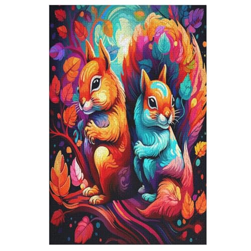 Puzzles Für Erwachsene Eichhörnchen,1000-teilige Puzzle Für Kinder Ab 12 Jahren, Holzpuzzles Für Die Heimdekoration, 78×53cm Puzzles Für Erwachsene Eichhörnchen,1000-teilige Puzzle Für Kinder Ab 12 Jahren, Holzpuzzles Für Die Heimdekoration, 78×53cm von LCWWW
