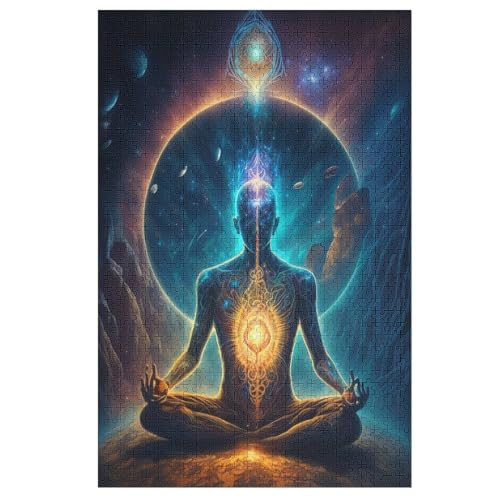Puzzles Für Erwachsene Esoterisches Zen-Universum, 1000 Teile, Puzzle Aus Holz Für Erwachsene Und Kinder Ab 12 Jahren, Lernspielzeug 78×53cm von LCWWW