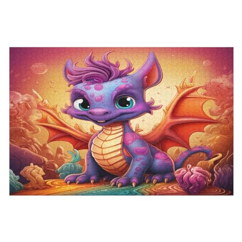 Puzzles Für Erwachsene Flugsaurier,1000-teilige Puzzle Für Kinder Ab 12 Jahren, Holzpuzzles Für Die Heimdekoration, （75×50cm） von LCWWW