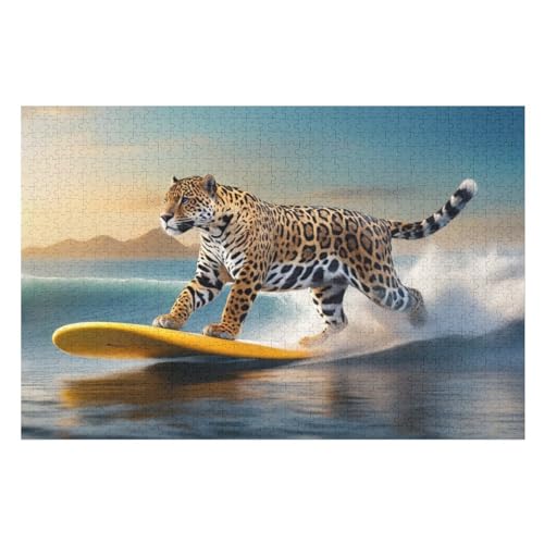 Puzzles Für Erwachsene Gepard,1000-teilige Puzzle Für Kinder Ab 12 Jahren, Holzpuzzles Für Die Heimdekoration, （75×50cm） von LCWWW