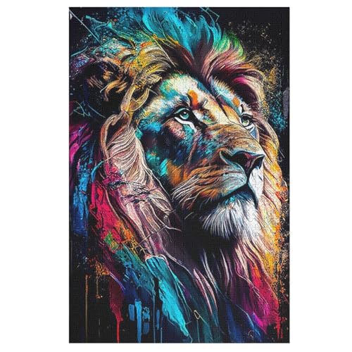 Puzzles Für Erwachsene Löwe,1000-teilige Puzzle Für Erwachsene Und Kinder Ab 12 Jahren, Holzpuzzles Für Die Heimdekoration, 78×53cm von LCWWW