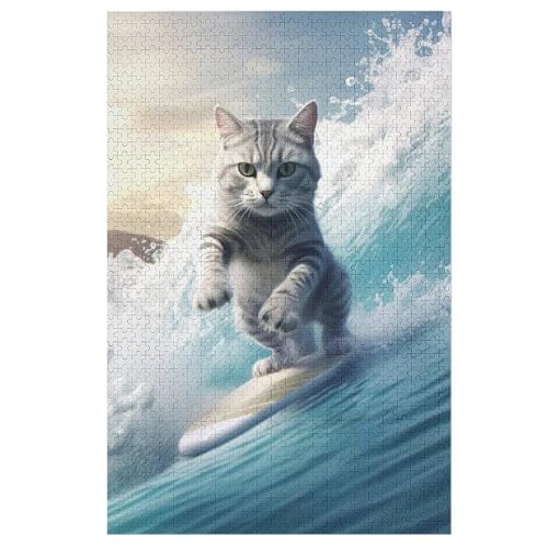 Puzzles Für Erwachsene Und Kinder, Katze -Puzzle, 1000 Teile, Kreative Holzpuzzles, Geschenke 78×53cm Puzzles Für Erwachsene Und Kinder, Katze -Puzzle, 1000 Teile, Kreative Holzpuzzles, Geschenke 78×53cm von LCWWW