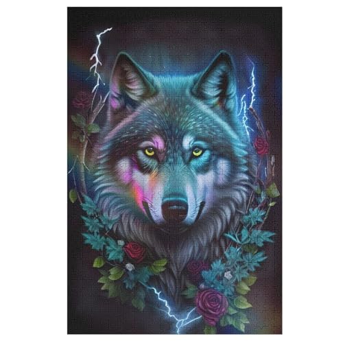 Puzzles Für Erwachsene Wolf,1000-teilige Puzzle Für Kinder Ab 12 Jahren, Holzpuzzles Für Die Heimdekoration, 78×53cm Puzzles Für Erwachsene Wolf,1000-teilige Puzzle Für Kinder Ab 12 Jahren, Holzpuzzles Für Die Heimdekoration, 78×53cm von LCWWW