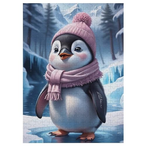 Puzzles Für Erwachsene: Süßer Pinguin, 300-teiliges Holzpuzzle Für Erwachsene Und Kinder Ab 12 Jahren. Tolles Geschenk Für Erwachsene 42×30cm von LCWWW