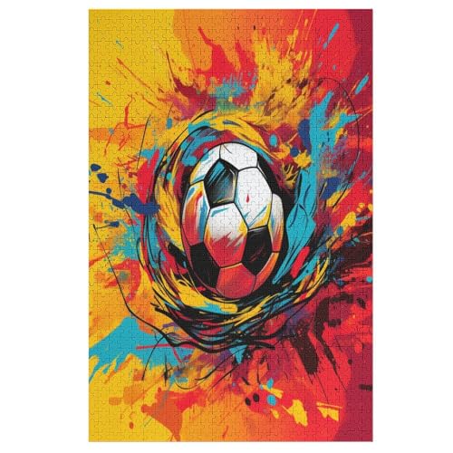 Puzzles Fußball, 1000-teiliges Holzpuzzle Für Erwachsene Und Kinder Ab 12 Jahren. Tolles Geschenk Für Erwachsene 78×53cm Puzzles Fußball, 1000-teiliges Holzpuzzle Für Erwachsene Und Kinder Ab 12 Jahren. Tolles Geschenk Für Erwachsene 78×53cm von LCWWW