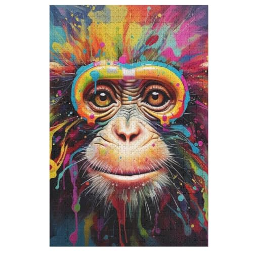 Puzzles Gorilla, 1000 Teile, Puzzle Aus Holz Für Erwachsene Und Kinder Ab 12 Jahren, Lernspielzeug 78×53cm Puzzles Gorilla, 1000 Teile, Puzzle Aus Holz Für Erwachsene Und Kinder Ab 12 Jahren, Lernspielzeug 78×53cm von LCWWW