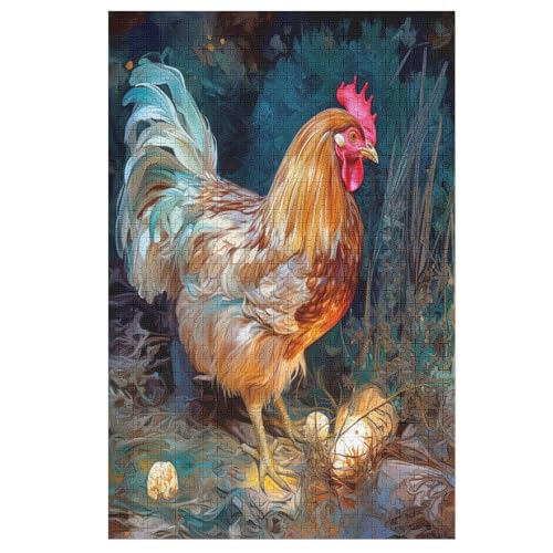 Puzzles Hahn, 1000 Teile, Puzzle Aus Holz Für Erwachsene Und Kinder Ab 12 Jahren, Lernspielzeug 78×53cm Puzzles Hahn, 1000 Teile, Puzzle Aus Holz Für Erwachsene Und Kinder Ab 12 Jahren, Lernspielzeug 78×53cm von LCWWW