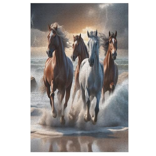 Puzzles Horse, 1000 Teile, Puzzle Aus Holz Für Erwachsene Und Kinder Ab 12 Jahren, Lernspielzeug 78×53cm Puzzles Horse, 1000 Teile, Puzzle Aus Holz Für Erwachsene Und Kinder Ab 12 Jahren, Lernspielzeug 78×53cm von LCWWW