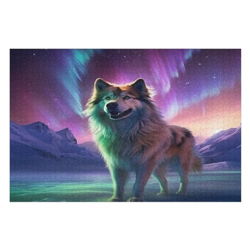 Puzzles Hund, 1000 Teile, Puzzle Aus Holz Für Erwachsene Und Kinder Ab 12 Jahren, Lernspielzeug （75×50cm） von LCWWW