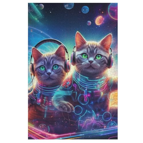 Puzzles Katze, 1000-teiliges Holzpuzzle Für Erwachsene Und Kinder Ab 12 Jahren. Tolles Geschenk Für Erwachsene 78×53cm Puzzles Katze, 1000-teiliges Holzpuzzle Für Erwachsene Und Kinder Ab 12 Jahren. Tolles Geschenk Für Erwachsene 78×53cm von LCWWW