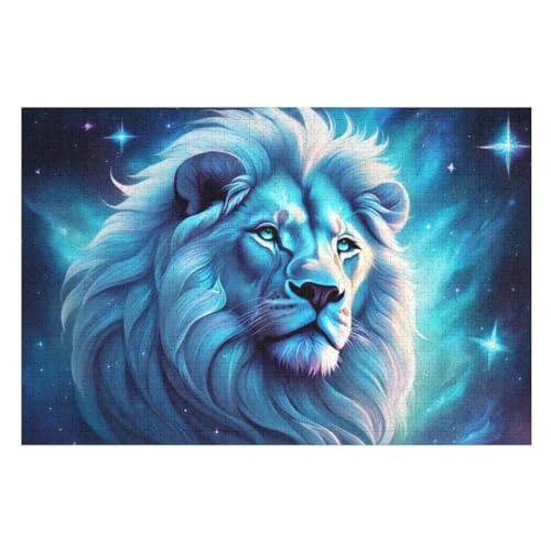 Puzzles Löwe, 1000 Teile, Puzzle Aus Holz Für Erwachsene Und Kinder Ab 12 Jahren, Lernspielzeug （75×50cm） von LCWWW
