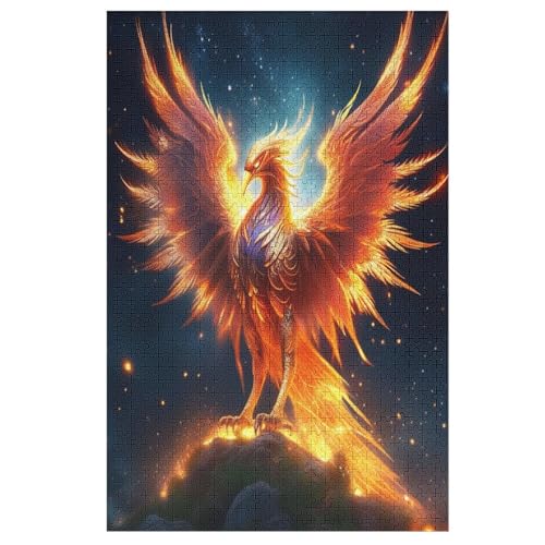 Puzzles Phönix, 1000 Teile, Puzzle Aus Holz Für Erwachsene Und Kinder Ab 12 Jahren, Lernspielzeug 78×53cm von LCWWW
