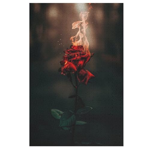 Puzzles Rose, 1000 Teile, Puzzle Aus Holz Für Erwachsene Und Kinder Ab 12 Jahren, Lernspielzeug 78×53cm Puzzles Rose, 1000 Teile, Puzzle Aus Holz Für Erwachsene Und Kinder Ab 12 Jahren, Lernspielzeug 78×53cm von LCWWW