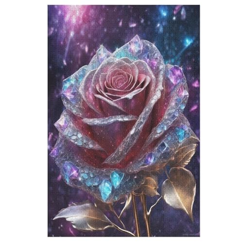 Puzzles Rose, 1000 Teile, Puzzle Aus Holz Für Erwachsene Und Kinder Ab 12 Jahren, Lernspielzeug 78×53cm Puzzles Rose, 1000 Teile, Puzzle Aus Holz Für Erwachsene Und Kinder Ab 12 Jahren, Lernspielzeug 78×53cm von LCWWW
