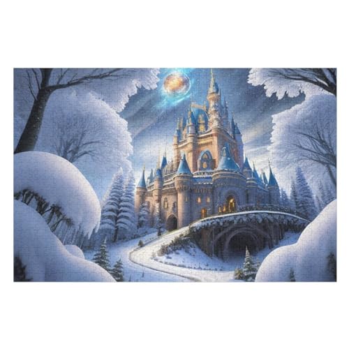 Puzzles Schloss, 1000-teiliges Holzpuzzle Für Erwachsene Und Kinder Ab 12 Jahren. Tolles Geschenk Für Erwachsene （75×50cm） von LCWWW