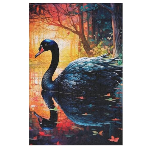 Puzzles Schwan, 1000 Teile, Puzzle Aus Holz Für Erwachsene Und Kinder Ab 12 Jahren, Lernspielzeug 78×53cm Puzzles Schwan, 1000 Teile, Puzzle Aus Holz Für Erwachsene Und Kinder Ab 12 Jahren, Lernspielzeug 78×53cm von LCWWW