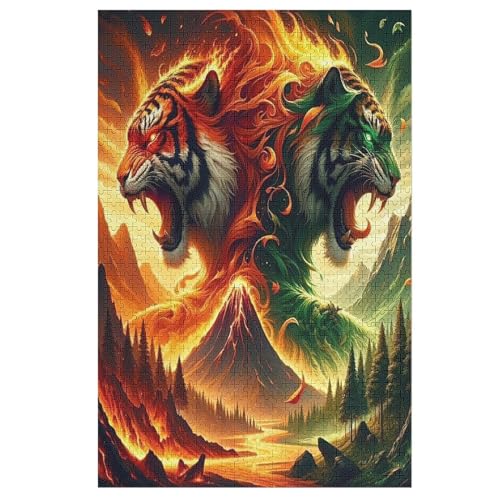 Puzzles Tiger, 1000 Teile, Puzzle Aus Holz Für Erwachsene Und Kinder Ab 12 Jahren, Lernspielzeug 78×53cm Puzzles Tiger, 1000 Teile, Puzzle Aus Holz Für Erwachsene Und Kinder Ab 12 Jahren, Lernspielzeug 78×53cm von LCWWW