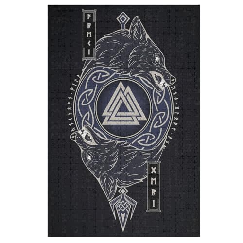 Puzzles Wikinger Myth, 1000 Teile, Puzzle Aus Holz Für Erwachsene Und Kinder Ab 12 Jahren, Lernspielzeug 78×53cm von LCWWW
