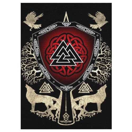 Puzzles Wikingermythos, 300 Teile, Puzzle Aus Holz Für Erwachsene Und Kinder Ab 12 Jahren, Lernspielzeug 42×30cm von LCWWW