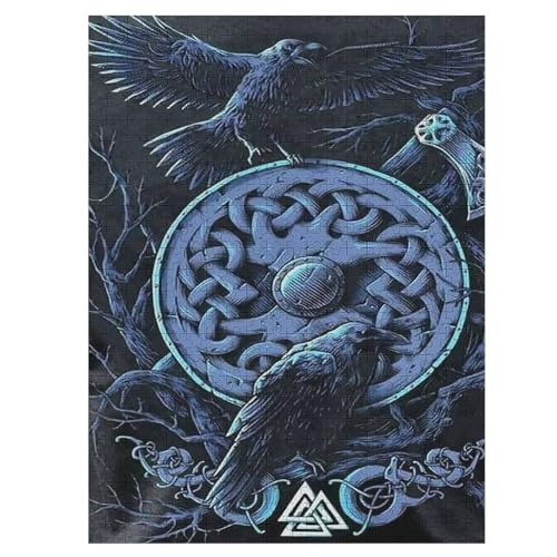 Puzzles Wikingermythos, 500 Teile, Puzzle Aus Holz Für Erwachsene Und Kinder Ab 12 Jahren, Lernspielzeug 55×41cm von LCWWW
