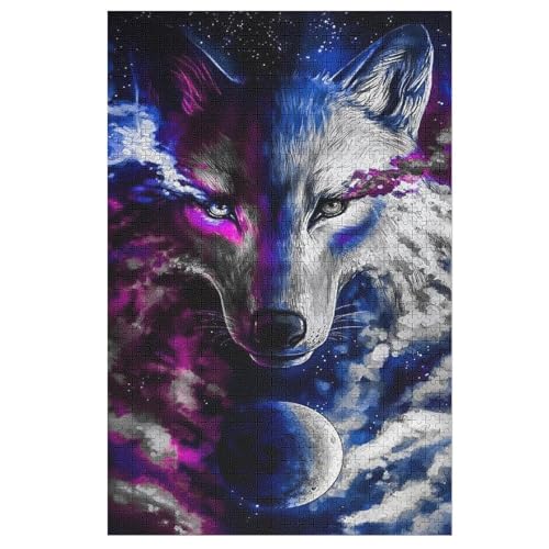 Puzzles Wolf, 1000 Teile, Puzzle Aus Holz Für Erwachsene Und Kinder Ab 12 Jahren, Lernspielzeug 78×53cm Puzzles Wolf, 1000 Teile, Puzzle Aus Holz Für Erwachsene Und Kinder Ab 12 Jahren, Lernspielzeug 78×53cm von LCWWW