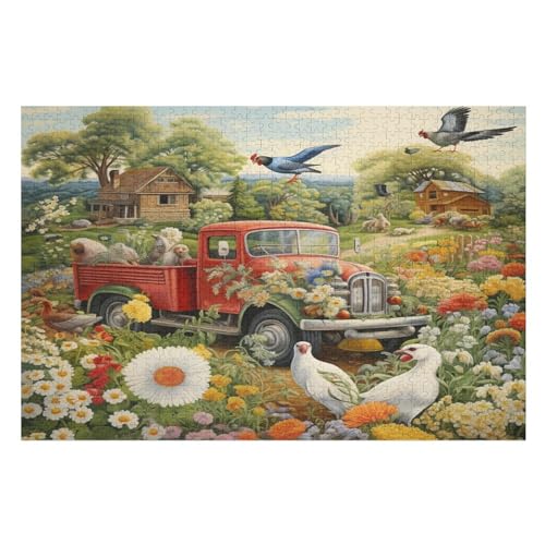 Ranches Puzzles 1000 Teile Erwachsener Kniffel Spaß Für Die Ganze Familie, Holzpuzzle Kinder Erwachsene, Impossible Puzzle Schwer （75×50cm） von LCWWW