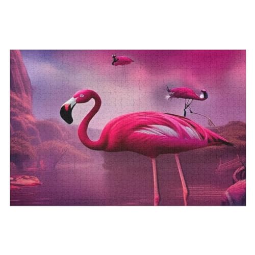 Reiher Puzzles 1000 Teile Erwachsener Kniffel Spaß Für Die Ganze Familie, Holzpuzzle Kinder Erwachsene, Impossible Puzzle Schwer （75×50cm） von LCWWW