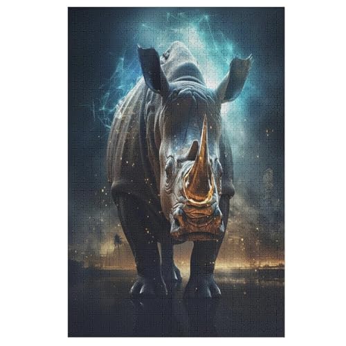 Rhinozeros 1000 Teile Puzzles Für Erwachsene Holzpuzzle Familienpuzzlespiel Stressabbau-Puzzle Für Erwachsene Kinder Ab 12 Jahren 78×53cm Rhinozeros 1000 Teile Puzzles Für Erwachsene Holzpuzzle Familienpuzzlespiel Stressabbau-Puzzle Für Erwachsene Kinder Ab 12 Jahren 78×53cm von LCWWW
