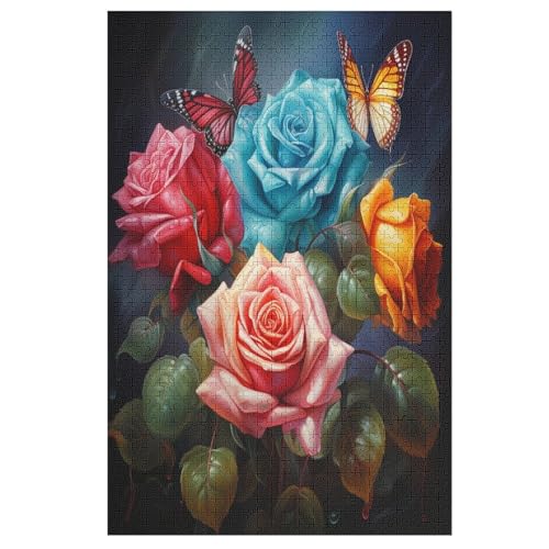 Rose -Puzzle, 1000 Teile,Holzpuzzle Für Erwachsene Kinder, Lustiges Spielzeug, Denkspiel, Bildungsspiel, 78×53cm Rose -Puzzle, 1000 Teile,Holzpuzzle Für Erwachsene Kinder, Lustiges Spielzeug, Denkspiel, Bildungsspiel, 78×53cm von LCWWW