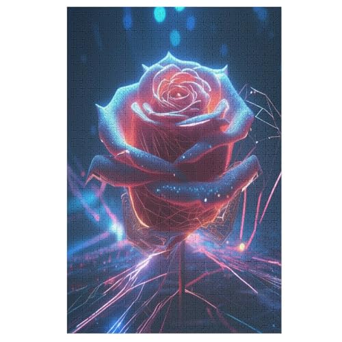 Rose Puzzle 1000 Teile, Holzpuzzle Für Erwachsene Kinder, Impossible Puzzles, Geschicklichkeitsspiel Für Die Ganze Familie 78×53cm Rose Puzzle 1000 Teile, Holzpuzzle Für Erwachsene Kinder, Impossible Puzzles, Geschicklichkeitsspiel Für Die Ganze Familie 78×53cm von LCWWW
