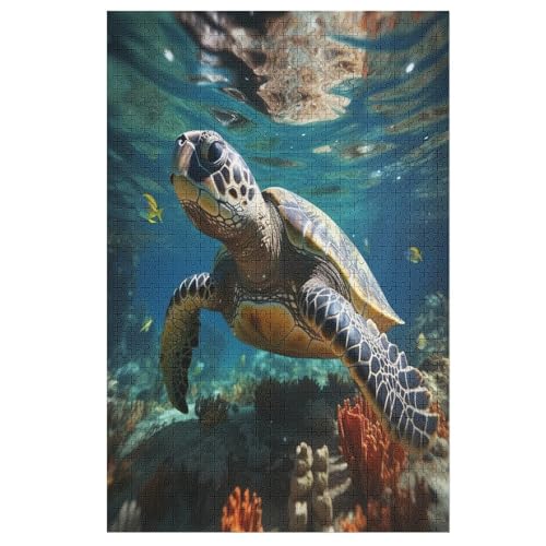 Schildkröte 1000 Teile Premium-Puzzles Für Erwachsene Kinder- Holzpuzzles Spaß Und Lernspiele - Perfekte Puzzle-Geschenke 78×53cm Schildkröte 1000 Teile Premium-Puzzles Für Erwachsene Kinder- Holzpuzzles Spaß Und Lernspiele - Perfekte Puzzle-Geschenke 78×53cm von LCWWW