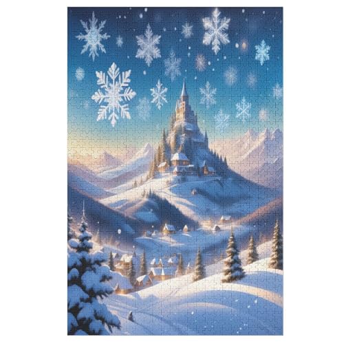 Schloss Puzzle, Puzzles Für Erwachsene Kinder, 1000 Teile Holzpuzzle, Für Jugendliche Herausforderungsspielzeug 78×53cm von LCWWW