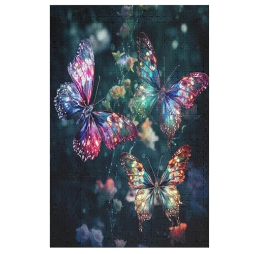 Schmetterling Holzpuzzle 1000 Teile,Puzzles Für Erwachsene, Impossible Puzzle, Kinder Legespiel 78×53cm Schmetterling Holzpuzzle 1000 Teile,Puzzles Für Erwachsene, Impossible Puzzle, Kinder Legespiel 78×53cm von LCWWW